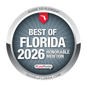 Best of Florida 2026 Honorable Mention award badge showcasing excellence in the state.